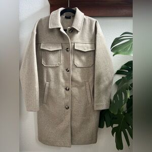 Women’s Vero Moda Felt Jacket, Tan/Grey, size L